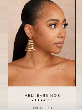Heli Gold Spiral Drop Earrings - Sculptural Statement